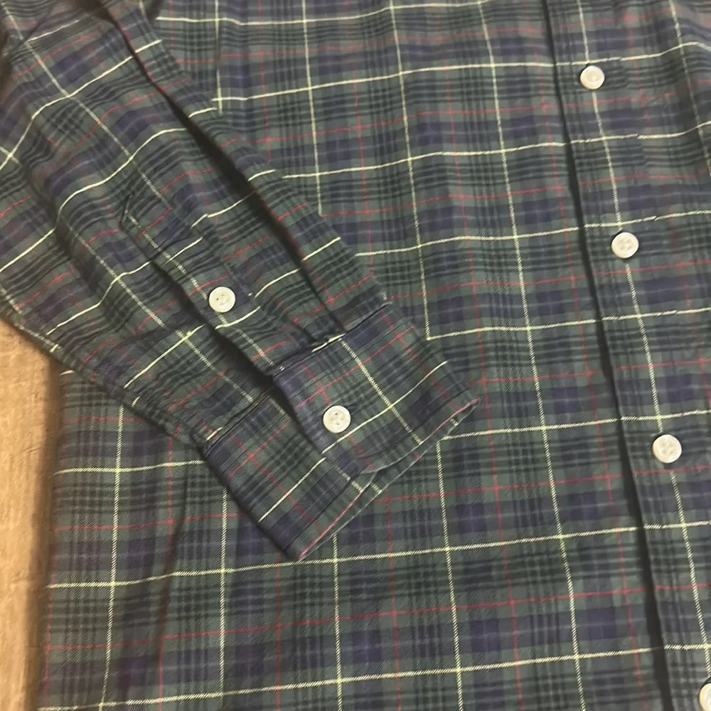 Ralph Lauren boys long sleeve plaid button up shirt size XL 20 with Red logo